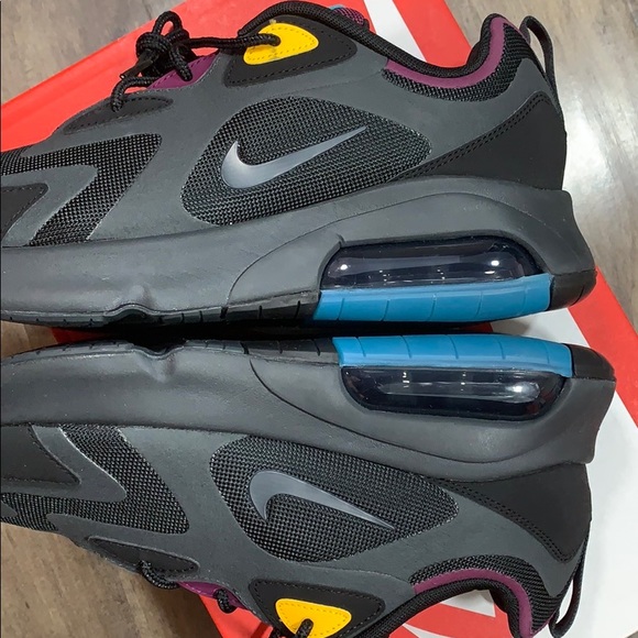 NIKE AIR MAX 200 Bl/Anthracite-Bordeaux - Picture 6 of 16